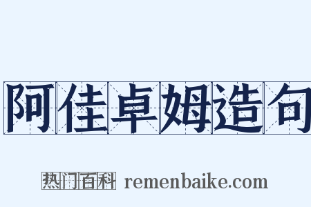 阿佳卓姆造句是什么意思的图片